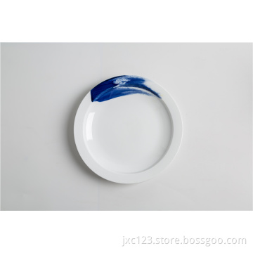 blue and white porcelain dinnerware  ceramic plate